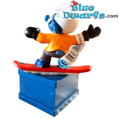 20452: Surf des neiges schtroumpf  - Schönwald - Piédestal - Schleich - 5,5 cm