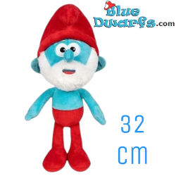Papá Pitufo - Peluche Pitufo - Merchandising de la Película de Los Pitufos - Giochi Preziosi - 32 cm