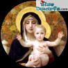Vierge avec Jésus Presse-papiers Rond - Collection d'Art William-Adolphe Bouguereau - Parastone - 8 x 3,5 cm