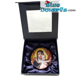 Virgin with Jesus Circular Paperweight - William-Adolphe Bouguereau Art Collection - Parastone - 8 x 3,5 cm