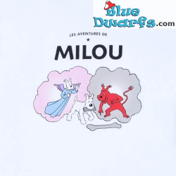 T-shirt blanc Milou Ange et Diable - Les Aventures de Milou - 100 % coton - Tintinimaginatio