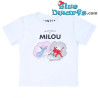 Camiseta blanca Milú Ángel y Diablo - Les Aventures de Milou - 100% algodón - Tintinimaginatio