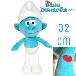 Puffo Forzuto - Peluche dei Puffi - Merchandise del Film dei Puffi - Giochi Preziosi - 32 cm