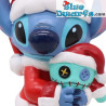 Stitch con traje de Papá Noel y Scrump – Lilo & Stitch – Estatua 3D Disney de Navidad – Polirresina – XL – 140 cm