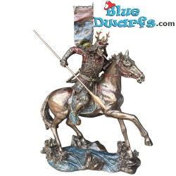 Samoerai Strijder te Paard - Samurai in Gevecht Beelden Collectie - Bronze Art - Parastone - 27 cm