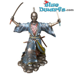 Samouraï avec Deux Épées - Collection de Statues de Samouraïs en Combat - Bronze Art - Parastone - 23 cm