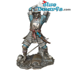Guerriero Samurai che Sferra un Colpo - Collezione di Statue di Samurai in Combattimento - Bronze Art - Parastone - 24 cm