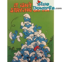 Smurf Poster "It isn't easy staying on top " NR. 7618 (49x34 cm/ 1981)