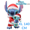 Stitch con traje de Papá Noel y Scrump – Lilo & Stitch – Estatua 3D Disney de Navidad – Polirresina – XL – 140 cm