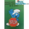 Smurfenposter "Adults not admitted unless accompanied by a child" NR. 7615 (49x34 cm/ 1981)