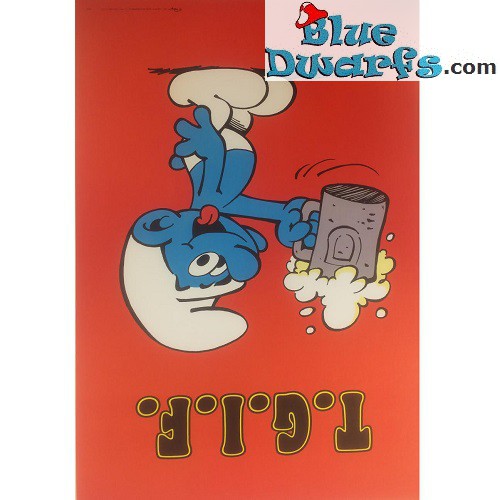 Smurf Poster "T.G.I.F./ Thanks God It's Friday" NR. 7614 (49x34 cm/ 1981)