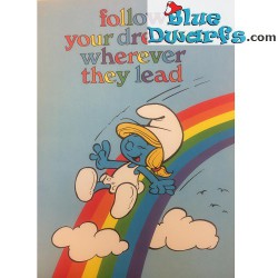 Smurf Poster smurfette "Follow your dreams wherever they lead" NR. 7622 (49x34 cm/ 1981)