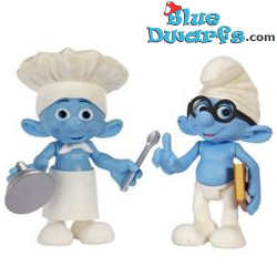 Brainy smurf and greedy smurf  *Jakks Pacific* (+/- 7cm)