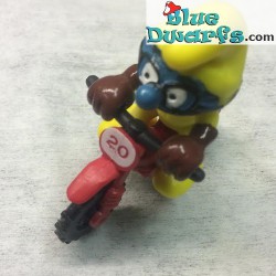 40231: Motocrossrijder Smurf *geel* (supersmurf)