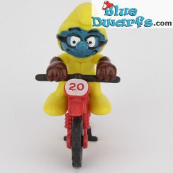 40231: Motocrossrijder Smurf *geel* (supersmurf)