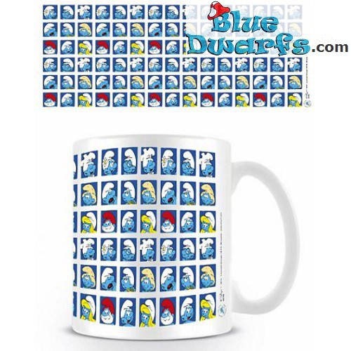 1 x The lost village smurf mug: "SMURF PATTERN" (32,5 cl)