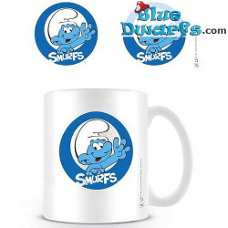 1x tazza di caffè "Viaggio nella foresta segreta":  "SMURF WAVING LOGO" (32,5 cl)