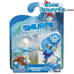 Clumsy smurf and Smurflily (Smurfs 3: The lost village) *Jakks Pacific *