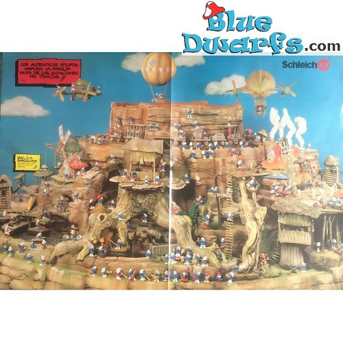 Póster 'el pueblo de los pitufos' Schleich (67 x 95 cm)
