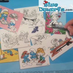 Smurf painting set with 12 colouring posters (42x 27.5cm)