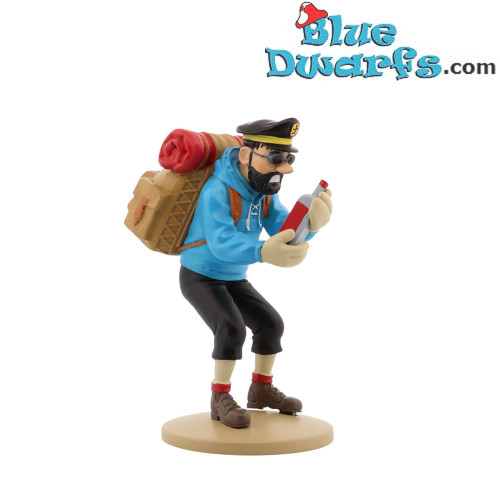 Haddock con la botella vacía - Colección de Figuras de Resina de Tintín - N.º 42195 - 13 cm