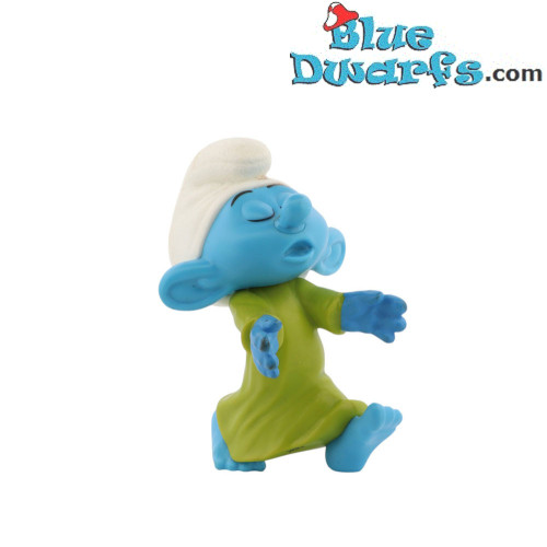 Slaapwandelende smurf - Plastic figuur - McDonald’s Happy Meal (2013) - 8 cm