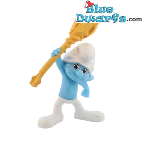 Schtroumpf maladroit avec bâton de dragon - Figurine en plastique - McDonald’s Happy Meal (2011) - 8 cm