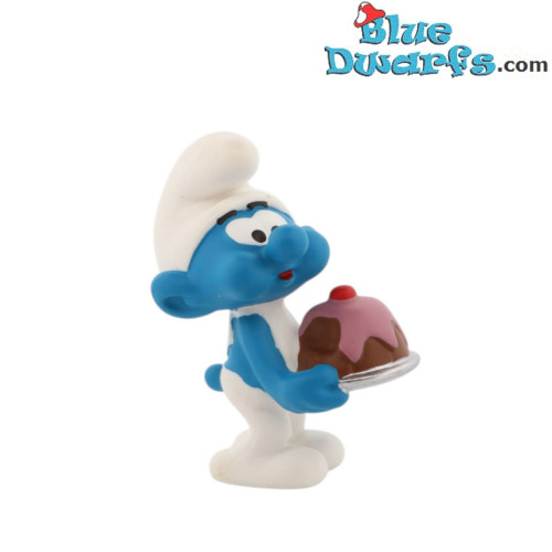 20815: Pitufo goloso con tarta (2019) - Schleich - 5,5cm