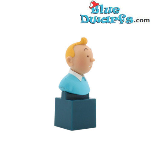 Kleine Büste von Tim - Plastikfigur Tim und Struppi - Moulinsart (2017) - 7,5 cm