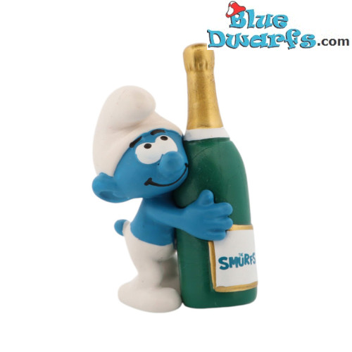 20821: Puffo con bottiglia di champagne (2020) - Schleich - 5,5cm