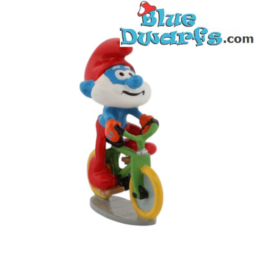 Pixi origine Código de la Circulación II - Papá pitufo con bicicleta - Figura Metálicas - 4,5 cm - 2022