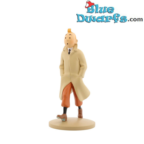 Tintin con un trench - Statuetta Resina - Tintin - Nr. 42190 - 12cm